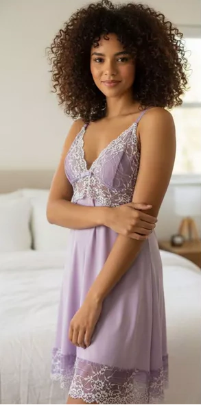 Camisola Mel c/ Calcinha - Lilás