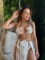 Saia Macrame Franjas - Lafortine Moda Praia
