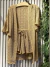 Conjunto Short + Kimono | Tecido: Arrastão | Cor: Caqui