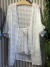 Conjunto Short + Kimono | Tecido: Malha Listrada | Cor: Branco