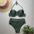 MONTE SEU CONJUNTO - Meia taça alça removível com calcinha cintura alta maior no bumbum | Tecido: Trilobal | Cor: Verde Militar - comprar online
