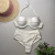 MONTE SEU CONJUNTO - Meia taça alça removível com calcinha cintura alta fio duplo | Tecido: Trilobal | Cor: Off White - comprar online