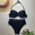 MONTE SEU CONJUNTO - Meia taça alça removível com calcinha cintura alta maior no bumbum | Tecido: Trilobal | Cor: Preto - comprar online