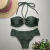 MONTE SEU CONJUNTO - Tomara que caia com calcinha borboleta tradicional (maior no bumbum) | Tecido: Trilobal | Cor: Verde Militar