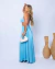Vestido Longo Tais Fluit sem bojo com recortes estratégicos na cintura | Tecido de Fluit - Lafortine Moda Praia