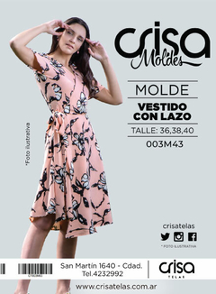 MOLDE VESTIDO CON LAZO