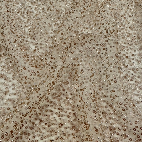 TUL BORDADO LENTEJUELAS BEIGE