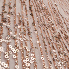 TUL BORDADO LENTEJUELAS ROSA GOLD en internet