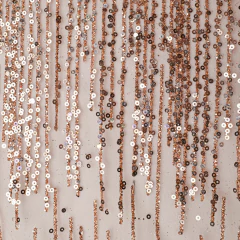 TUL BORDADO LENTEJUELAS ROSA GOLD - comprar online