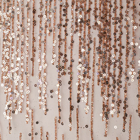 TUL BORDADO LENTEJUELAS ROSA GOLD - comprar online