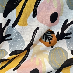 LINO CON LYCRA ESTAMPADO por metro - comprar online
