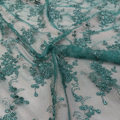 TUL CON LUREX VERDE ESMERALDA - comprar online
