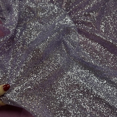 TUL FULL GLITTER LILA - Crisa Telas