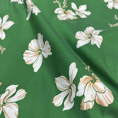 BENGALINA ESTAMPADA FLORES FONDO VERDE en internet