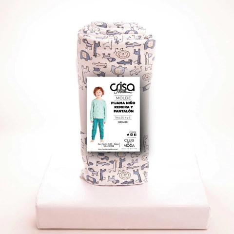 Combo interlock estampado 1.50m + molde pijama infantil - comprar online