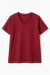 Camiseta Feminina Decote V Bordo | T-shirt de Algodão Plus size - Panda T-shirt Moda Feminina Plus Size