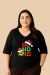 Camiseta Grich HoHoHo Feminina Decote | T-shirt de Algodão Plus size - loja online