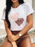 Camiseta Feminina Coração Digital | T-shirt de Algodão Plus size - comprar online