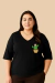 T-shirt Estampada Cactus Decote V | Camiseta Feminina Plus Size de Algodão - comprar online