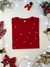 Camiseta Feminina Estrelas poá Cherry | T-shirt de Algodão Plus size