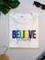 T-shirt Tradicional Believe yourself | Camiseta de Algodão Plus size - Panda T-shirt | Camisetas Femininas Plus Size