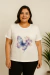 Camiseta Feminina Borboleta | T-shirt de Algodão Plus size