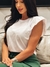 Muscle Tee Manga Fru Fru Branco | Regata de Algodão Plus size na internet