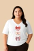 Camiseta Laços Natal Feminina Decote V | T-shirt de Algodão Plus size na internet