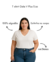 Camiseta Feminina Decote V Branco | T-shirt de Algodão Plus size - Panda T-shirt Moda Feminina Plus Size