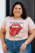 Camiseta Feminina The Rolling Stones | T-shirt de Algodão Plus size - comprar online
