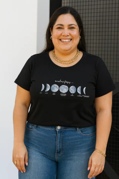 Camiseta Feminina Minhas Fases | T-shirt de Algodão Plus size - comprar online