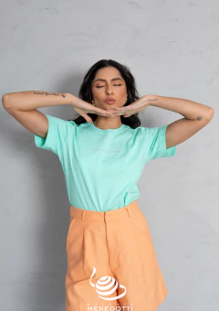 Camiseta Slim Abençoada | T-shirt de Algodão Menegotti Plus size - comprar online