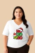 Camiseta Grich HoHoHo Feminina Decote | T-shirt de Algodão Plus size na internet