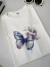Camiseta Feminina Borboleta | T-shirt de Algodão Plus size na internet
