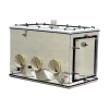 CÂMARA (GLOVE BOX) RETENÇÃO (CONFINAMENTO) COM PORTA DE ACESSO LATERAL E SAÍDA SUPERIOR PARA RESPIRO 1.220 X 740 X 810MM