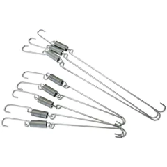 CONJUNTO DE 8 SUPORTES DE AÇO INOXIDÁVEL PARA FIXAR FRASCOS, SENDO 5 PARA FRASCOS DE 155MM E 3 PARA FRASCOS DE 215 MM, EM CESTAS DE SUSPENÇÃO PARA BANHO ULTRASSÔNICO SONOSHAKE DT-1028-F – CÓDIGO ZF-10