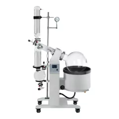 EVAPORADOR ROTATIVO CONTROLE DIGITAL EM ESCALA PILOTO, 10L, EVAPORAÇÃO 3,8L/H, 20°C A 100°C, ELEVAÇÃO MOTORIZADA E LCD