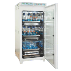 INCUBADORA CO2 DIGITAL COM CAPACIDADE 650 LITROS, COM 3 AGITADORES ORBITAIS EMBUTIDOS, JAQUETA DE AR, SENSOR CO2 I.R., LÂMPADA UV, FILTRO HEPA, JÁ EQUIPADA COM PLATAFORMAS COM GARRAS, PARA FRASCOS 36 X 100 ML, 23 X 250 ML, 16 X 500 ML, 9. X 1000 ML E 4 X 2000 ML – MODELO NB206CXL - comprar online