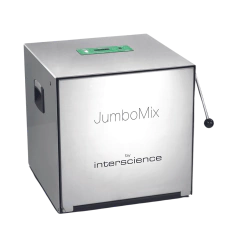 HOMOGENEIZADOR ANÁLISES MICROBIOLÓGICAS E QUÍMICAS DE AMOSTRA SÓLIDA, CAPACIDADE PARA 400-3500 ML COM PORTA FRONTAL EM AÇO INOX, VELOCIDADE DOS BATIMENTOS E DISTÂNCIA DAS PÁS REGULÁVEIS, COM TIMER - MODELO JUMBOMIX 3500-P-CC