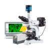 MICROSCÓPIO BIOLÓGICO TRINOCULAR 1000X 5 OBJETIVAS PLANACROMÁTICAS INFINITAS EPI-FLUORESCÊNCIA 5 FILTROS KOHLER