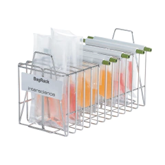 RACK PARA ARMAZENAMENTO DE 11 SACOS (80 OU 100ML) DE HOMOGENEIZAÇÃO (STOMACHER) SEM A BANDEJA PARA RETENÇÃO DE LÍQUIDOS - MODELO BAG RACK 80
