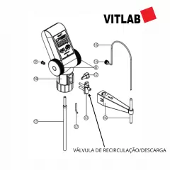 VÁLVULA DE RECIRCULAÇÃO/DESCARGA PARA BURETA DIGITAL VITLAB CONTINUOUS-RS - comprar online