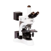 MICROSCÓPIO METALOGRÁFICO VERTICAL TRINOCULAR 1000X 5 OBJETIVAS PLANACROMÁTICAS INFINITAS (IOS) OBS CAMPO CLARO E ESCURO