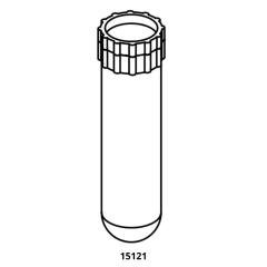 TUBO COM TAMPA, EM POLIPROPILENO, CAPACIDADE 10ML, PACOTE COM 100 UNIDADES - CÓDIGO 15121