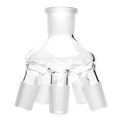 ADAPTADOR PARA DESTILAÇÃO SIMULTÂNEA DE 5 BALÕES DE EVAPORAÇÃO(NÃO ACOMPANHA OS BALÕES) 50 ML NS 29/32 PARA RE100-PRO