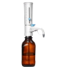 DISPENSADOR ANALÓGICO COM ALTA RESISTÊNCIA QUÍMICA A DIVERSOS TIPOS DE ÁCIDOS, REAGENTES E LÍQUIDOS AGRESSIVOS, COM REGULAGEM DE VOLUMES ENTRE 5ML-50ML, VÁLVULA DE SEGURANÇA PISTÃO DE VIDRO, ACOMPANHA ADAPTADORES PARA ACOPLAMENTO AO BOCAL (TOPO) DE FRASCOS RESERVATÓRIOS DE ATÉ 5 DIFERENTES DIÂMETROS (Ø) - MODELO: DISPENSMATE-PRO-50ML-IC