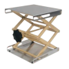 PLATAFORMA (MACACO) ELEVATÓRIA ATÉ 17CM DE ALTURA PARA POSICIONAMENTO VERTICAL DE EQUIPAMENTOS EM LABORATÓRIO SUPERFÍCIE MEDINDO 10CM X 10CM, SUPORTANDO ATÉ 7KG DE PESO-TIPO "JACK" - MODELO 045310