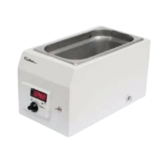 BANHO MARIA DIGITAL, TEMPERATURA COM INDICAÇÃO DE 5ºC ACIMA DA AMBIENTE ATÉ 95ºC, CAPACIDADE 6 LITROS, CUBA INTERNA EM AÇO INOX NO FORMATO RETANGULAR, SEM CIRCULAÇÃO, COM TAMPA, 110V - MODELO 005621-IC