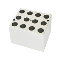 BLOCO PARA 12 TUBOS DE 15 MM PARA USO COM OS BANHOS SECOS BIODKT200-1-IC, BIODKT200-2-IC, BIODKT200-4-IC E DKT-200-4-PCR-IC - CÓDIGO DT-06