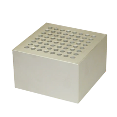 BLOCO DE AQUECIMENTO COM CAPACIDADE PARA 64 MICROTUBOS DE CENTRÍFUGA DE 0,2 ML PARA USO COM OS BANHOS SECOS MODELOS ALB64/ALB128/ALB6400 DA MARCA "FINEPCR" - CÓDIGO: AB90-0,2